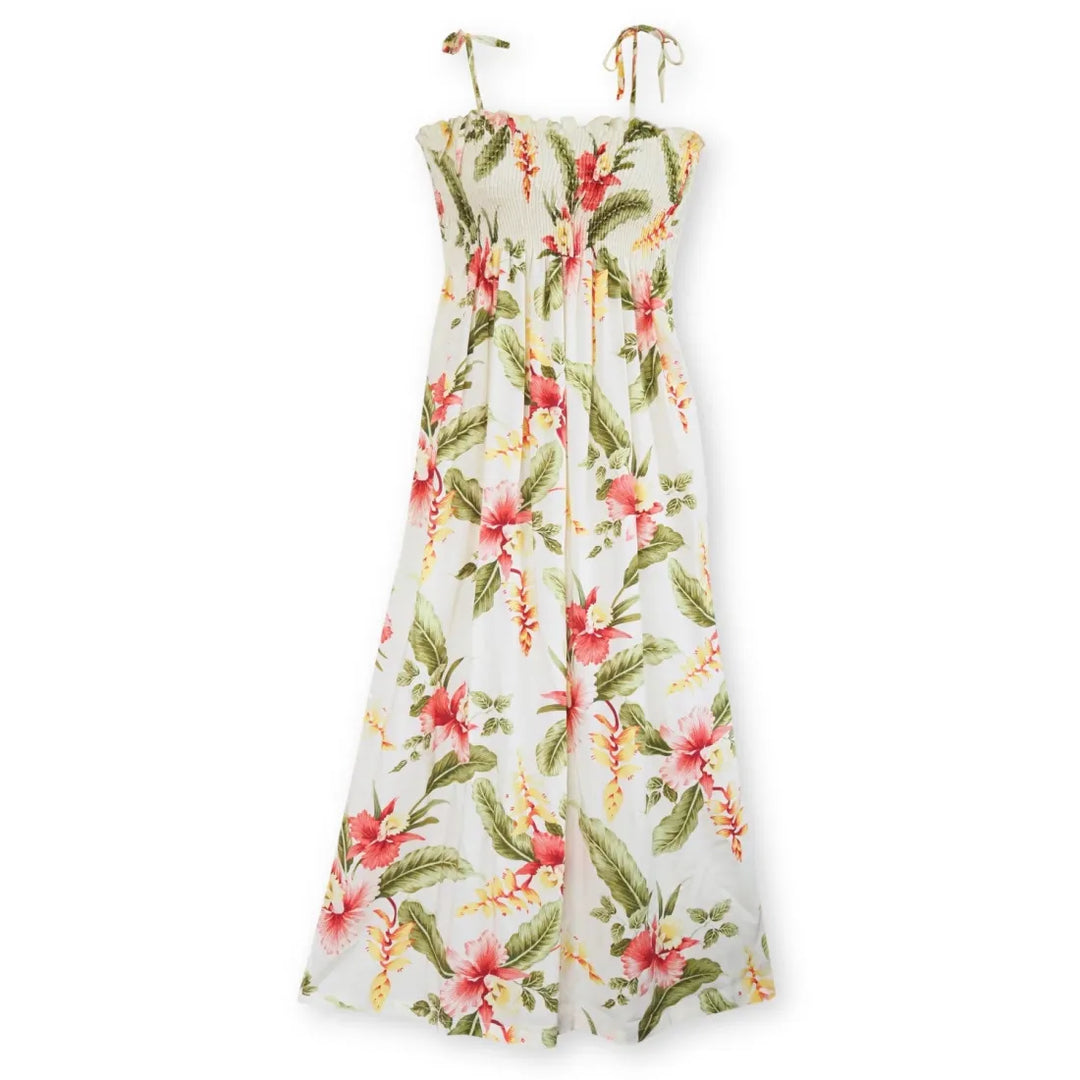 Cloud Cream Maxi Hawaiian Dress - Made in Hawaii