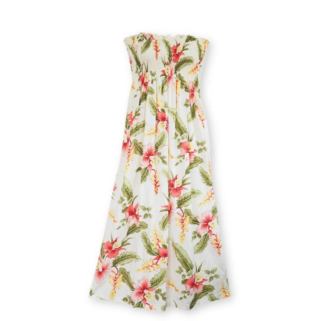 Cloud Cream Maxi Hawaiian Dress - Made in Hawaii