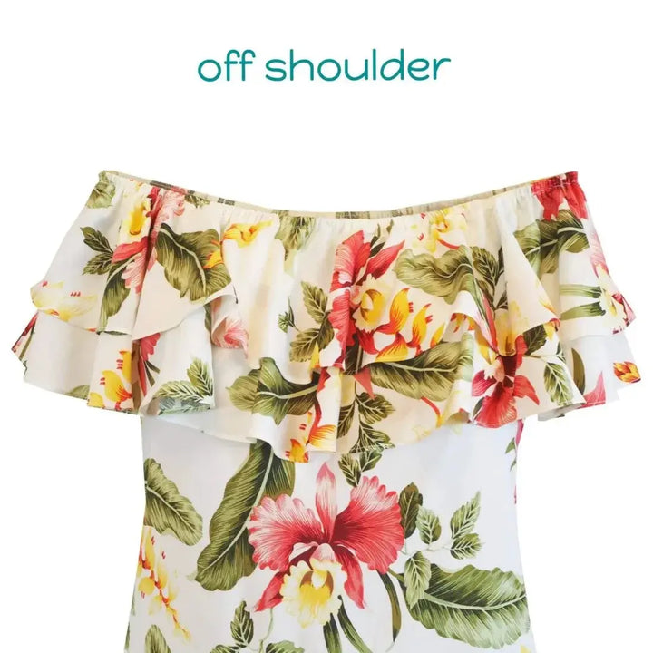 Cloud Cream Rainbow Hawaiian Dress Made in Hawaii