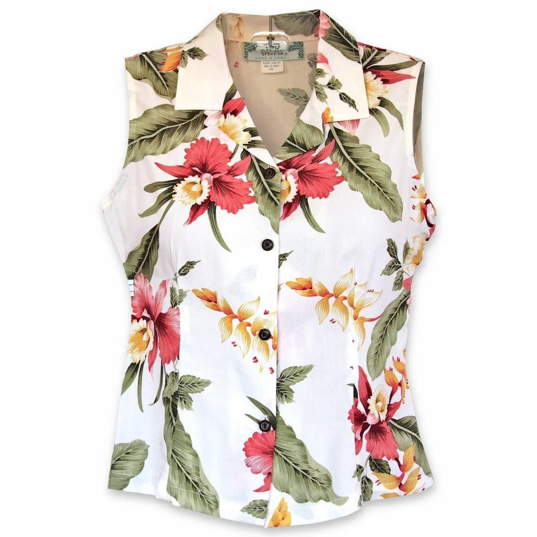 Cloud Lady’s Hawaiian Sleeveless Blouse - Made in Hawaii