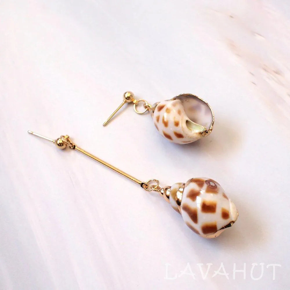 Conch Shell Drop Earrings - Made in Hawaii