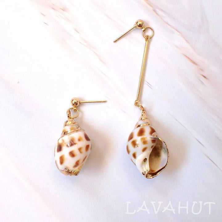 Conch Shell Drop Earrings - Made in Hawaii