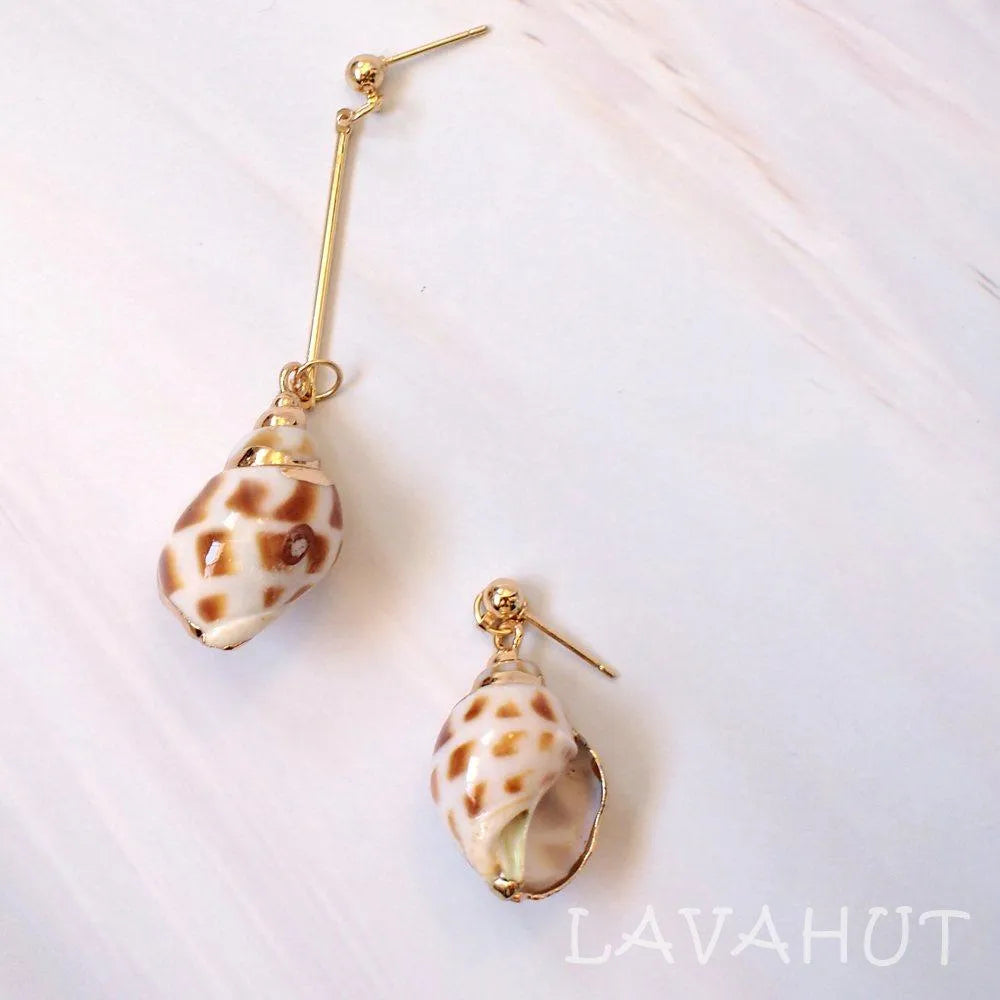 Conch Shell Drop Earrings - Made in Hawaii