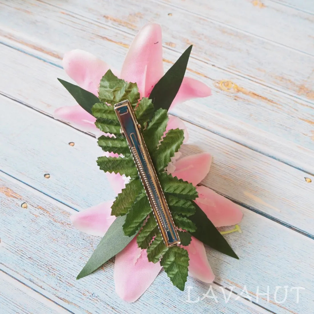 Cotton Candy Paint The Lily Hawaiian Flower Hair Clip - Made In Hawaii