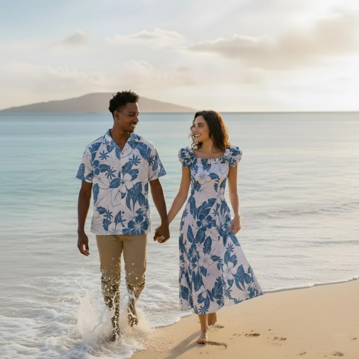 Haven Blue Leilani Hawaiian Muumuu Dress
