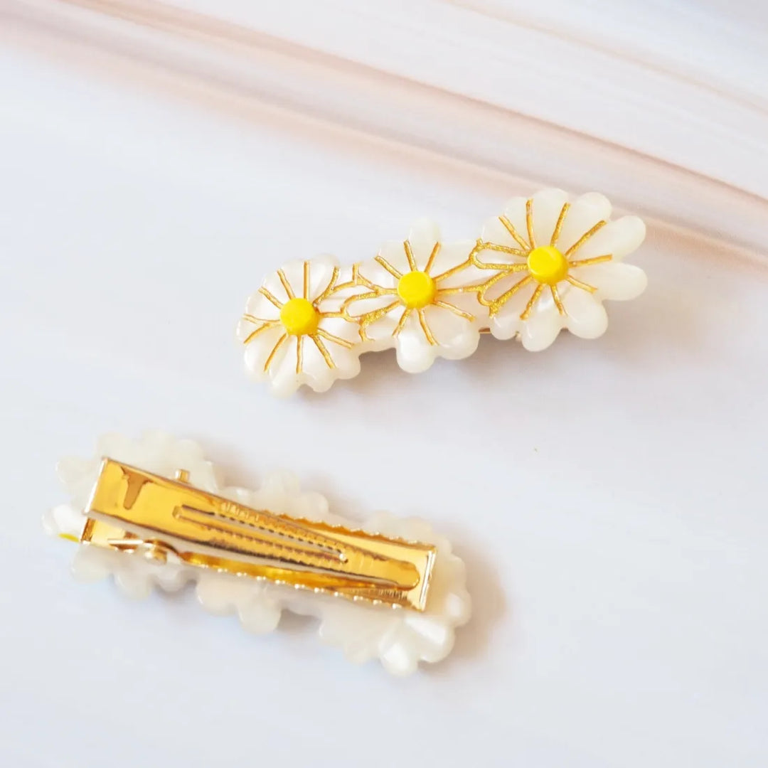 Daisy Mini Hair Clip Set - Made in Hawaii