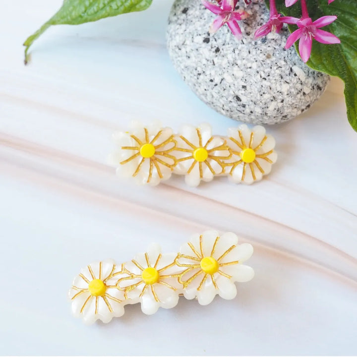 Daisy Mini Hair Clip Set - Made in Hawaii