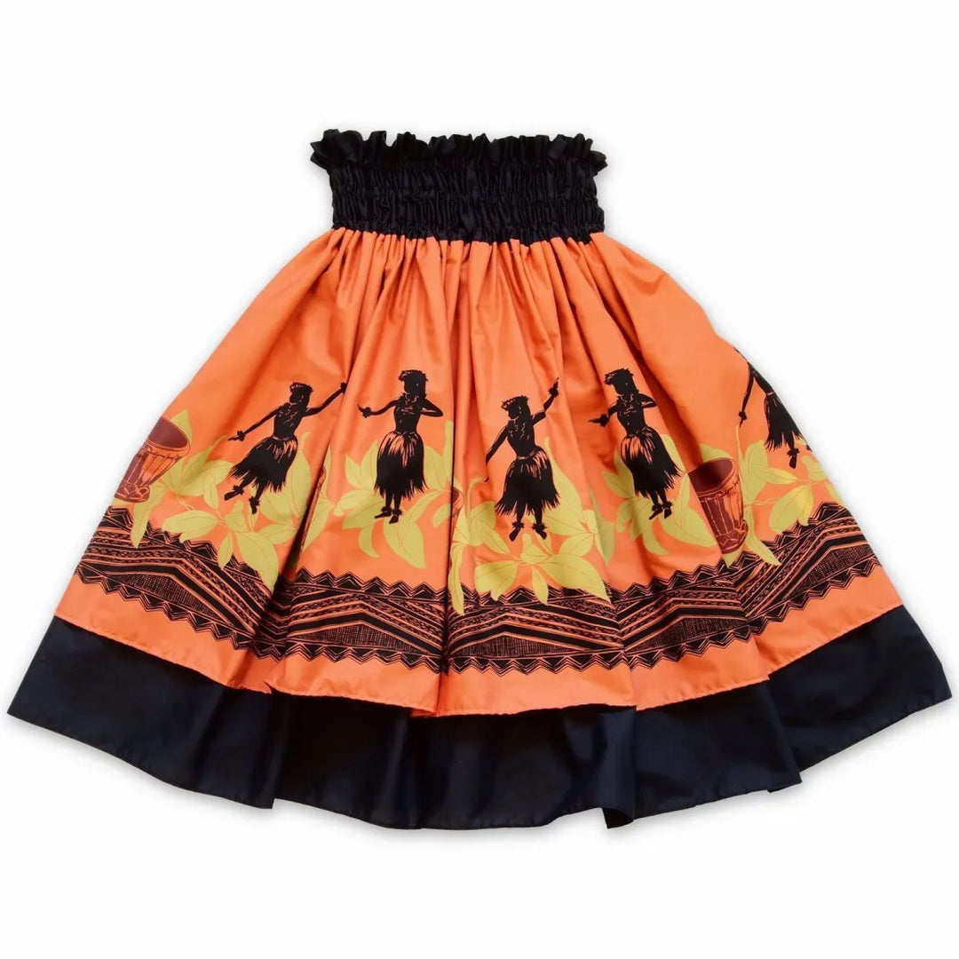 Dancers Orange Double Pa’u Hawaiian Hula Skirt - Made in Hawaii