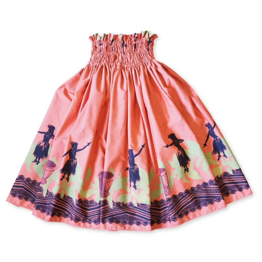 Dancers Orange Single Pa'u Hawaiian Hula Skirt – Authentic Hawaiian Pa'u Hula Skirt by Lavahut