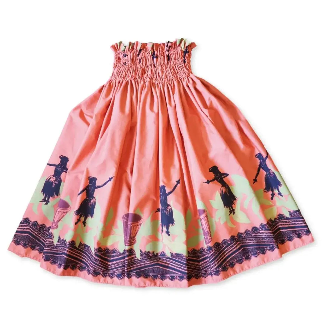 Dancers Orange Single Pa’u Hawaiian Hula Skirt - Made in Hawaii