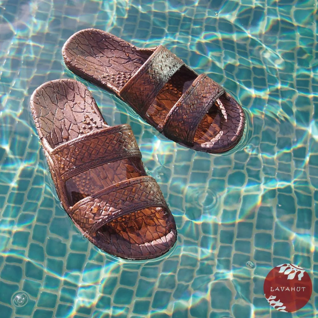 Dark Brown Classic Jandals® - Pali Hawaii Sandals - Made in Hawaii