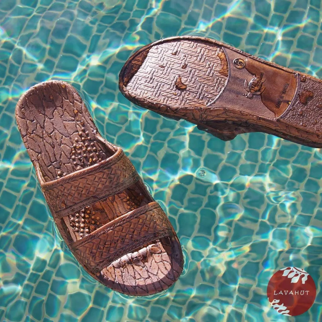 Dark Brown Classic Jandals® - Pali Hawaii Sandals - Made in Hawaii