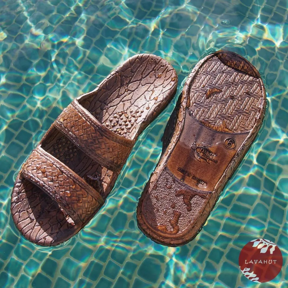 Dark Brown Classic Jandals® - Pali Hawaii Sandals - Made in Hawaii