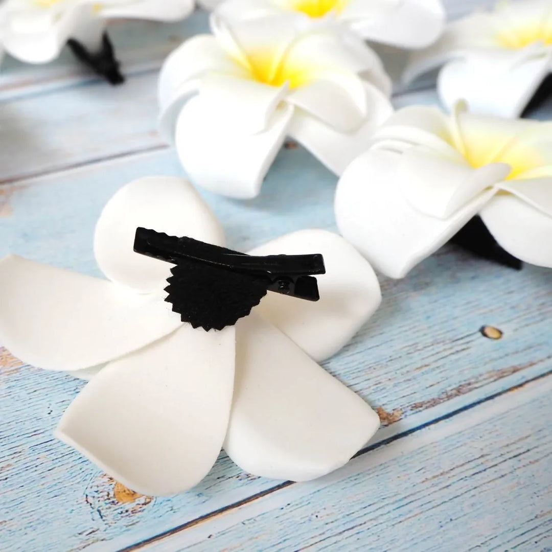 Double Plumeria Flower Hair Clip - Made in Hawaii