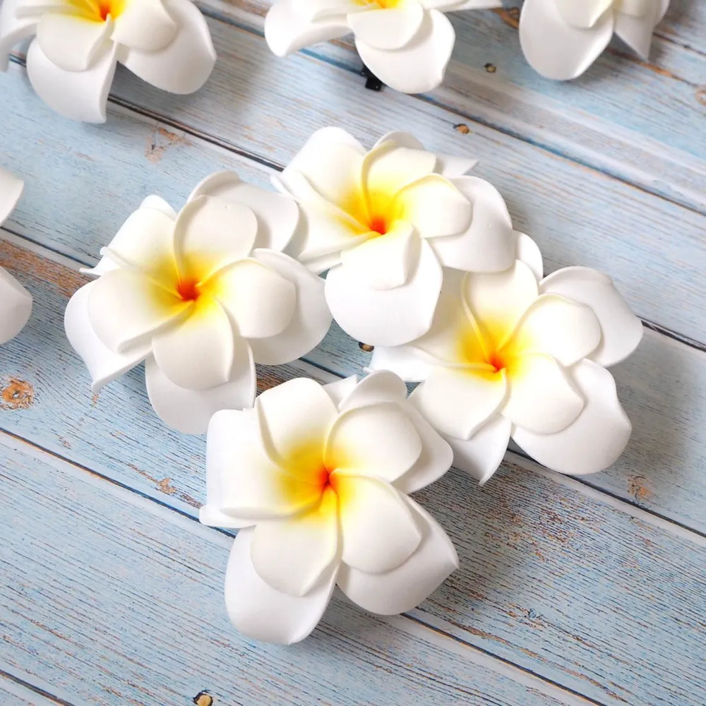 Double Plumeria Flower Hair Clip - Made in Hawaii