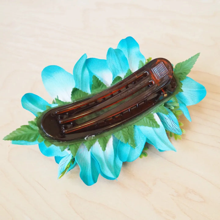 Eden Aqua Hawaiian Flower Hair Clip - Made in Hawaii