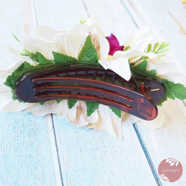 Eden Cream Hawaiian Flower Hair Clip - Made in Hawaii