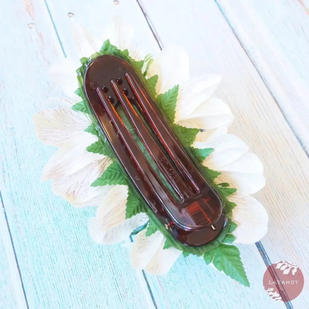 Eden Cream Hawaiian Flower Hair Clip - Made in Hawaii