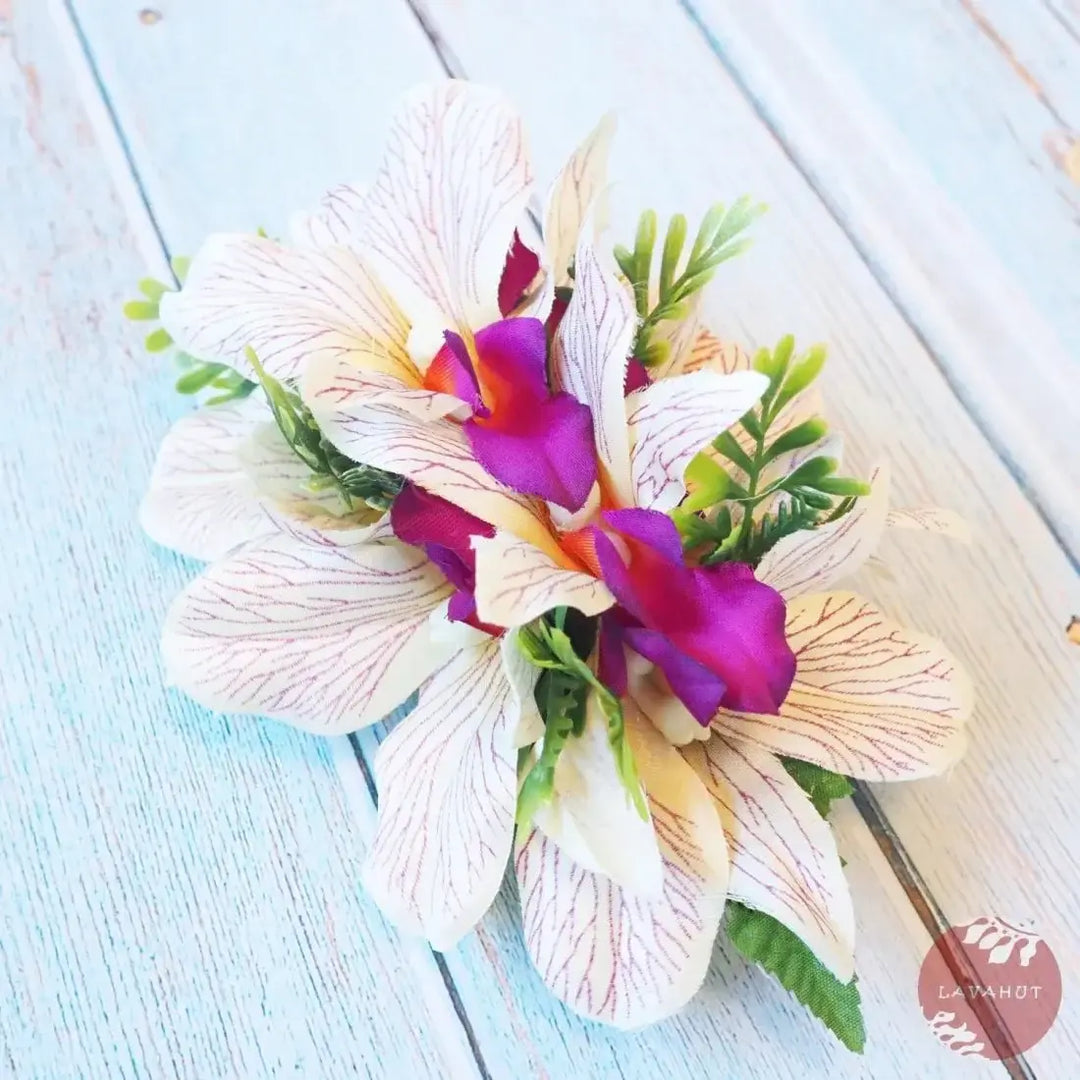 Eden Cream Hawaiian Flower Hair Clip - Made in Hawaii