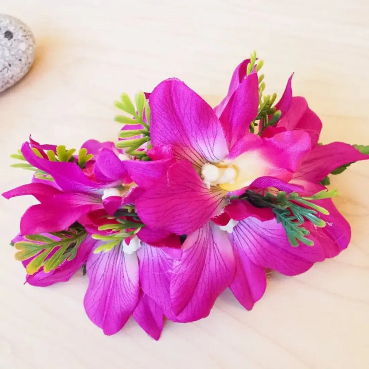 Eden Purple Hawaiian Flower Hair Clip - Made in Hawaii