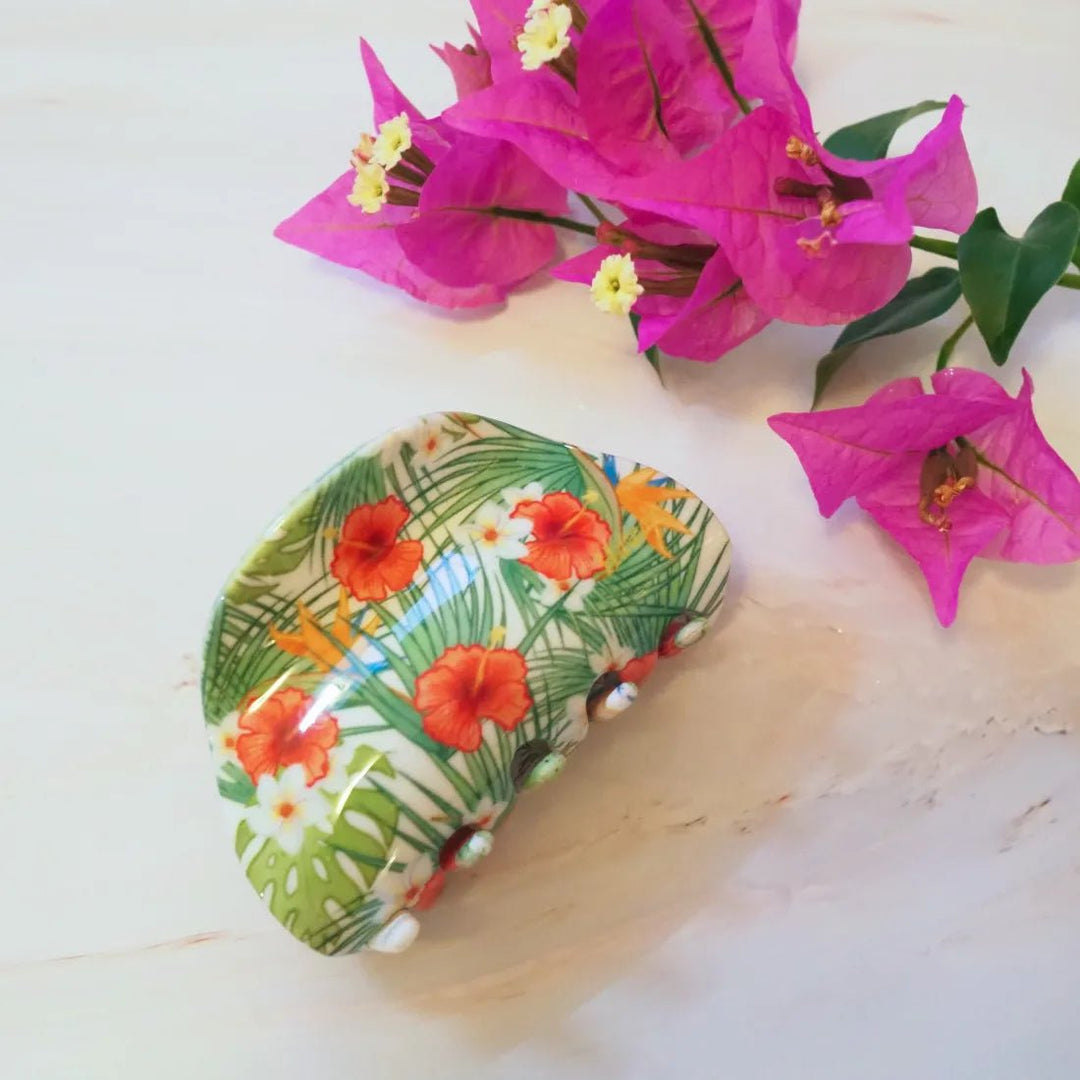 Eden White Flower Hair Claw – Authentic Hawaiian Hair Accessories by Lavahut