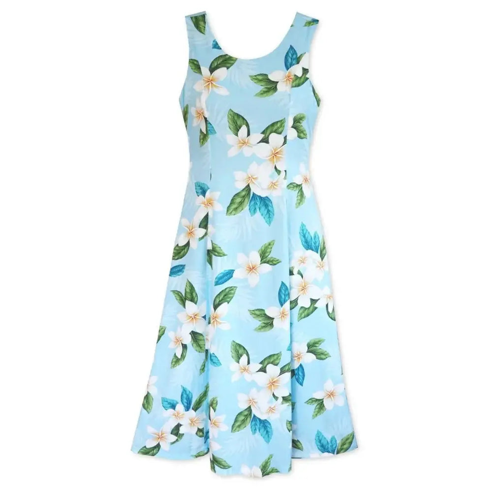 Escape Blue Darling Midi Hawaiian Dress Made in Hawaii