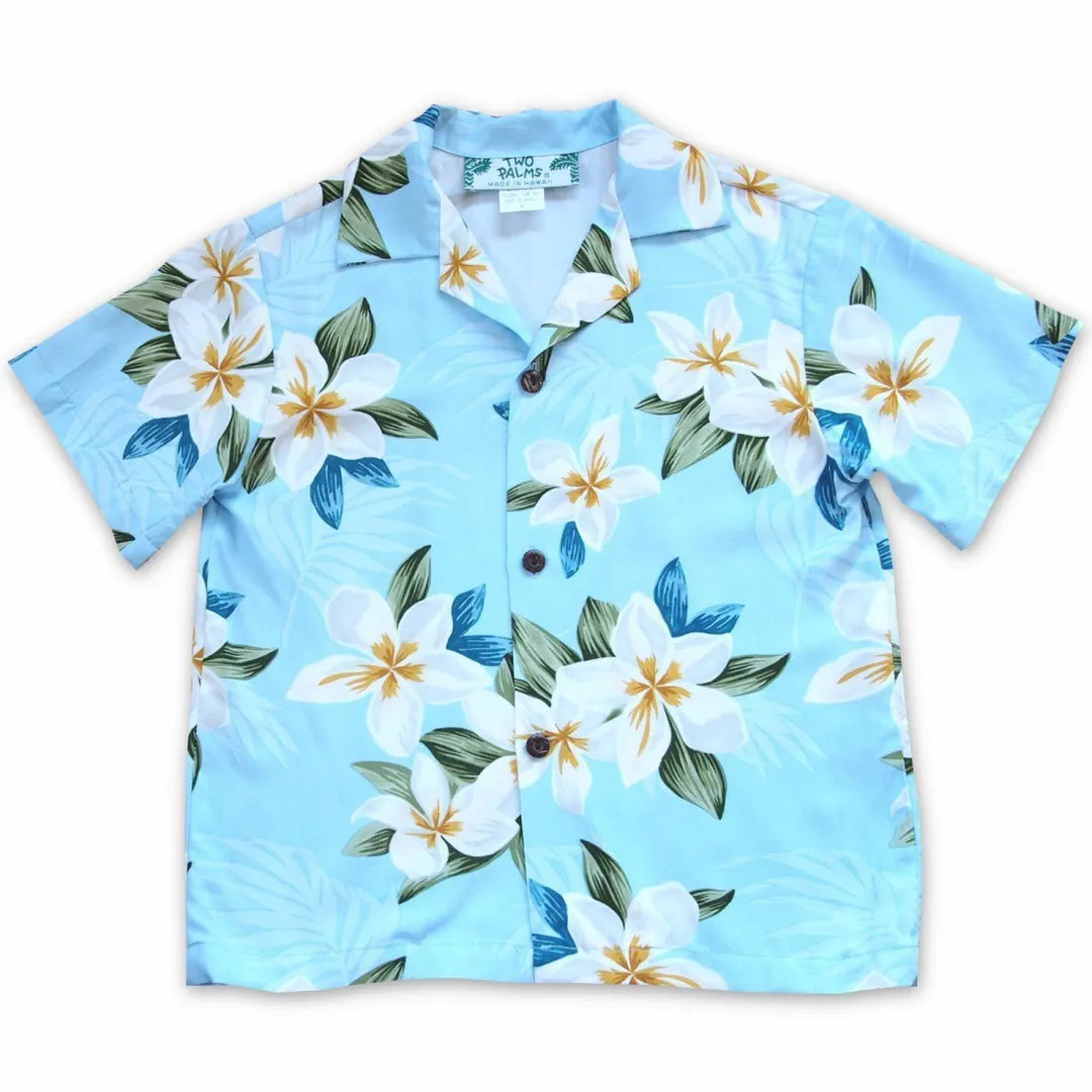 Escape Blue Hawaiian Boy Shirt - Made in Hawaii