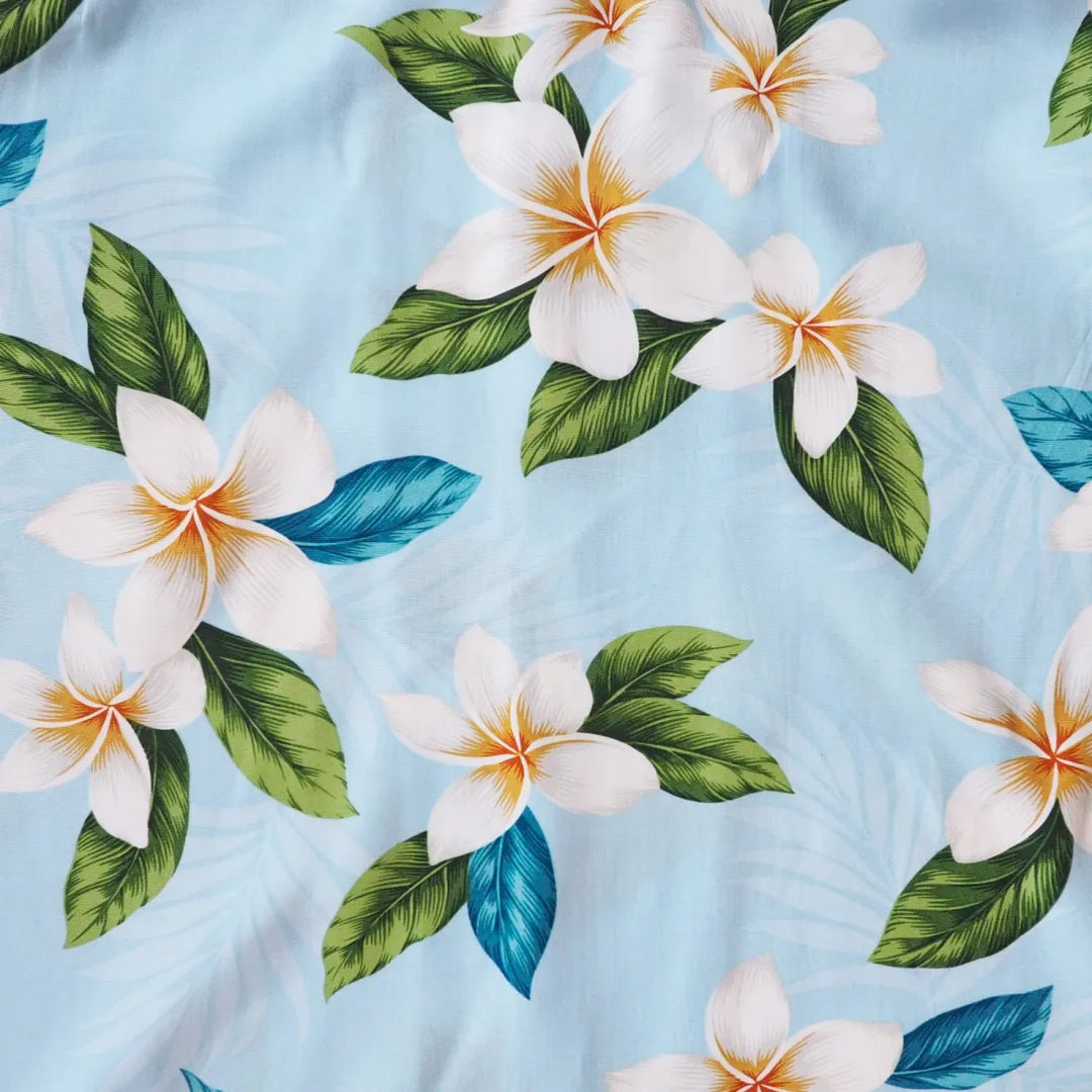 Escape Blue Hawaiian Girl Rayon Dress - Made in Hawaii