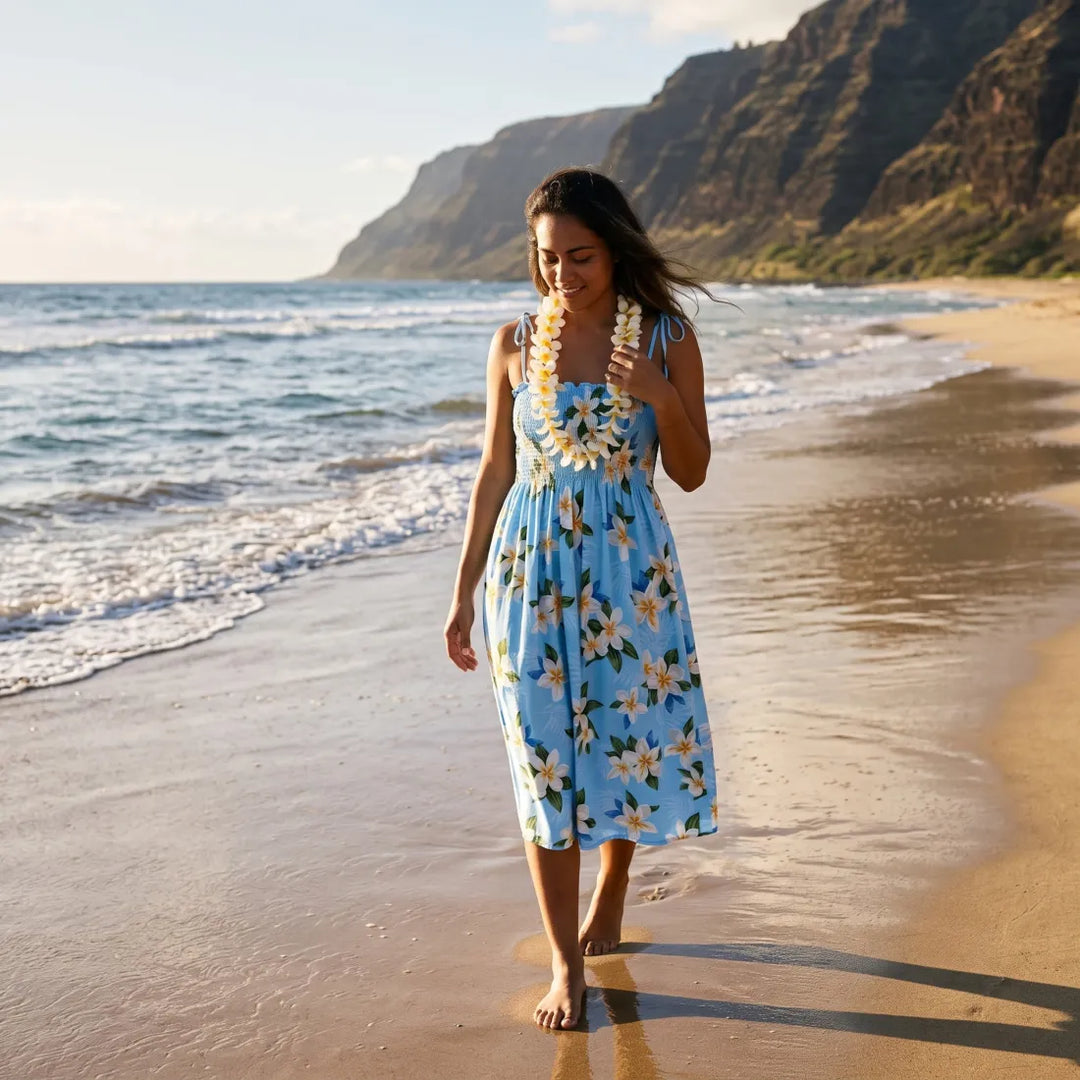 Escape Blue Moonkiss Hawaiian Dress - Made in Hawaii