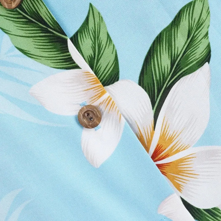 Escape Blue Women’s Hawaiian Rayon Shirt - Made in Hawaii