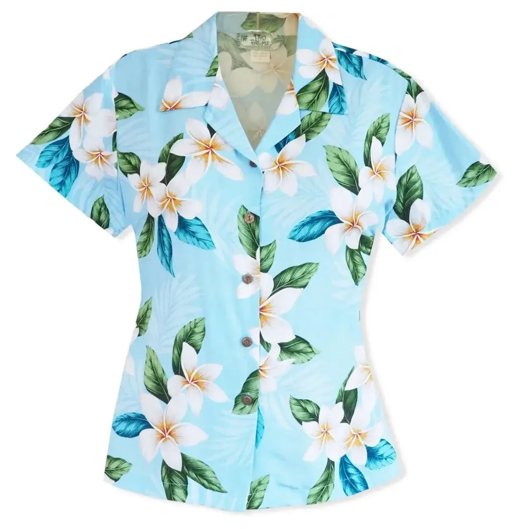 Escape Blue Women’s Hawaiian Rayon Shirt - Made in Hawaii