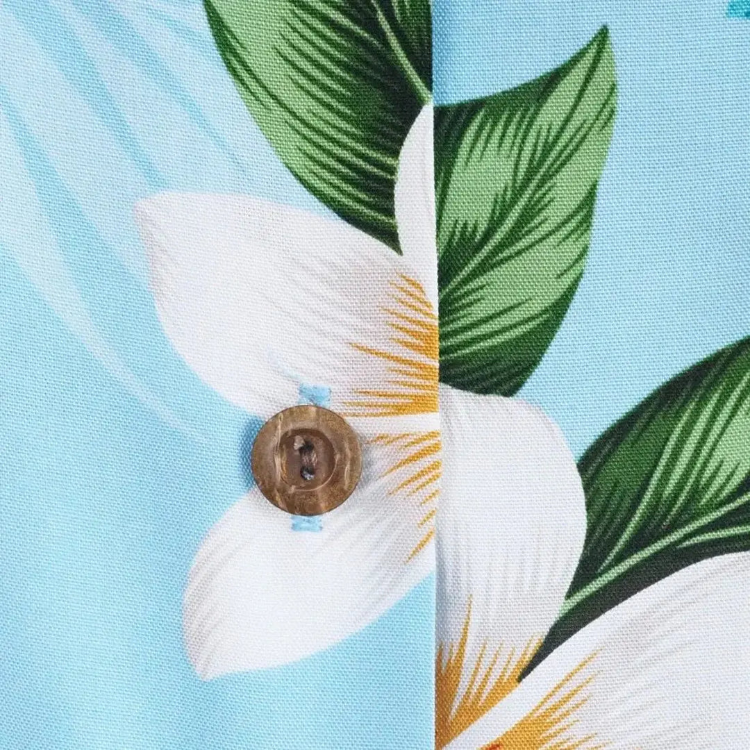 Escape Blue Women’s Hawaiian Rayon Shirt - Made in Hawaii