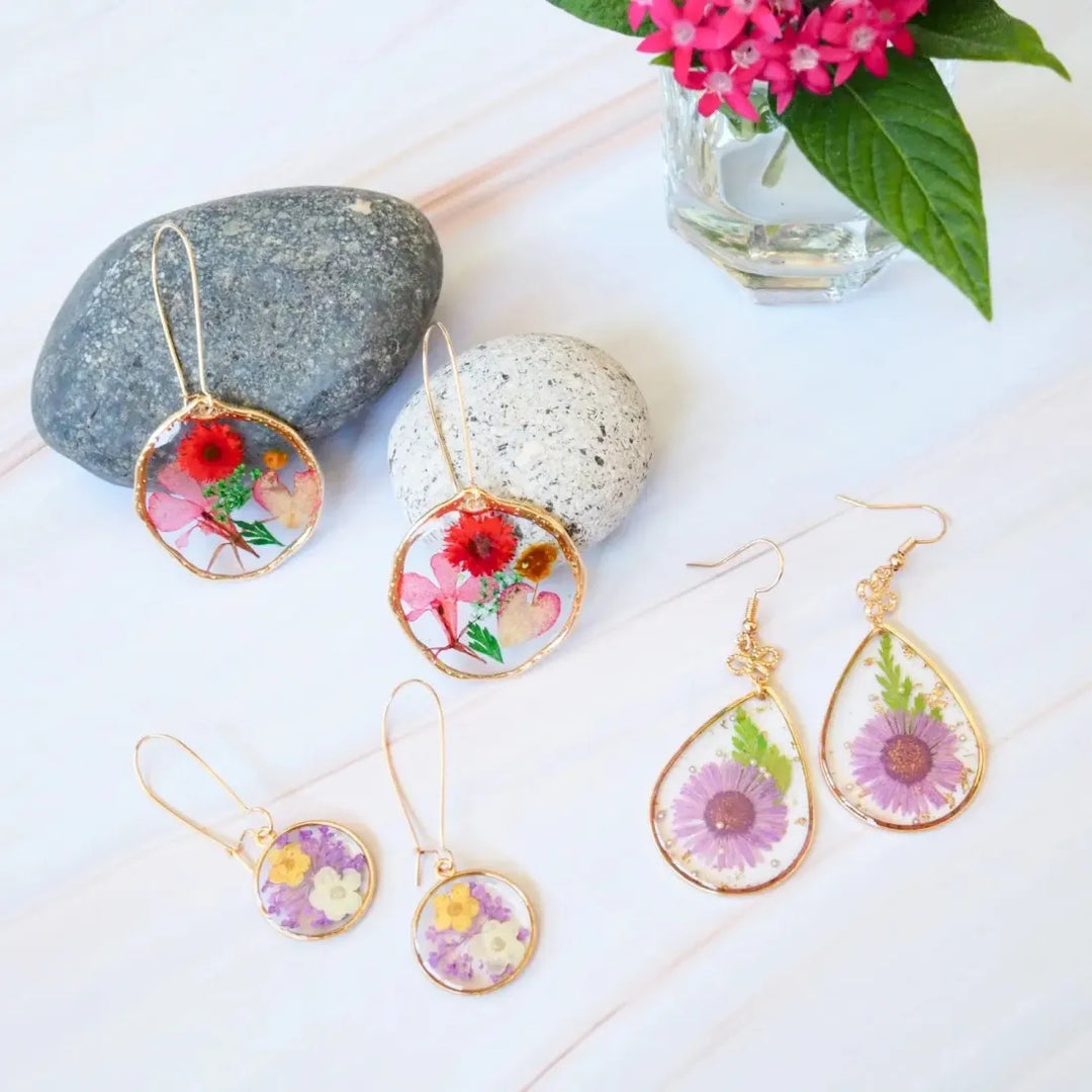 Eternal Bloom Glass Earrings - Made in Hawaii