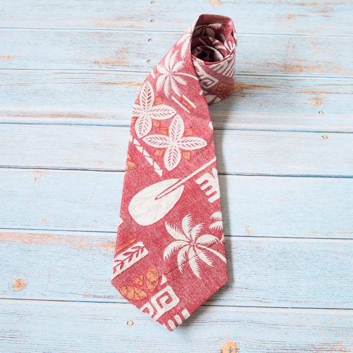 Expedition Red Hawaiian Necktie - Made in Hawaii