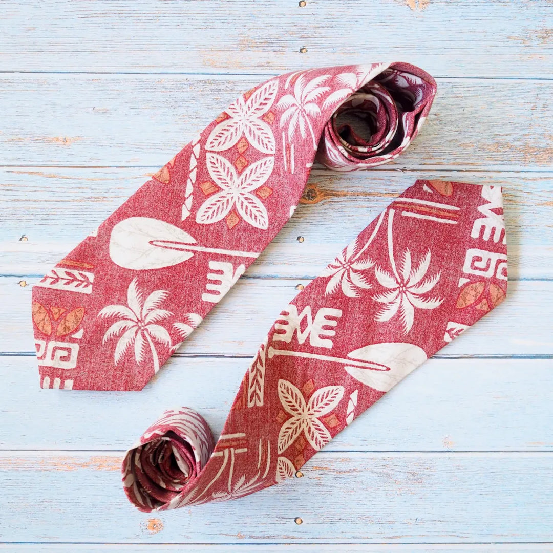 Expedition Red Hawaiian Necktie - Made in Hawaii