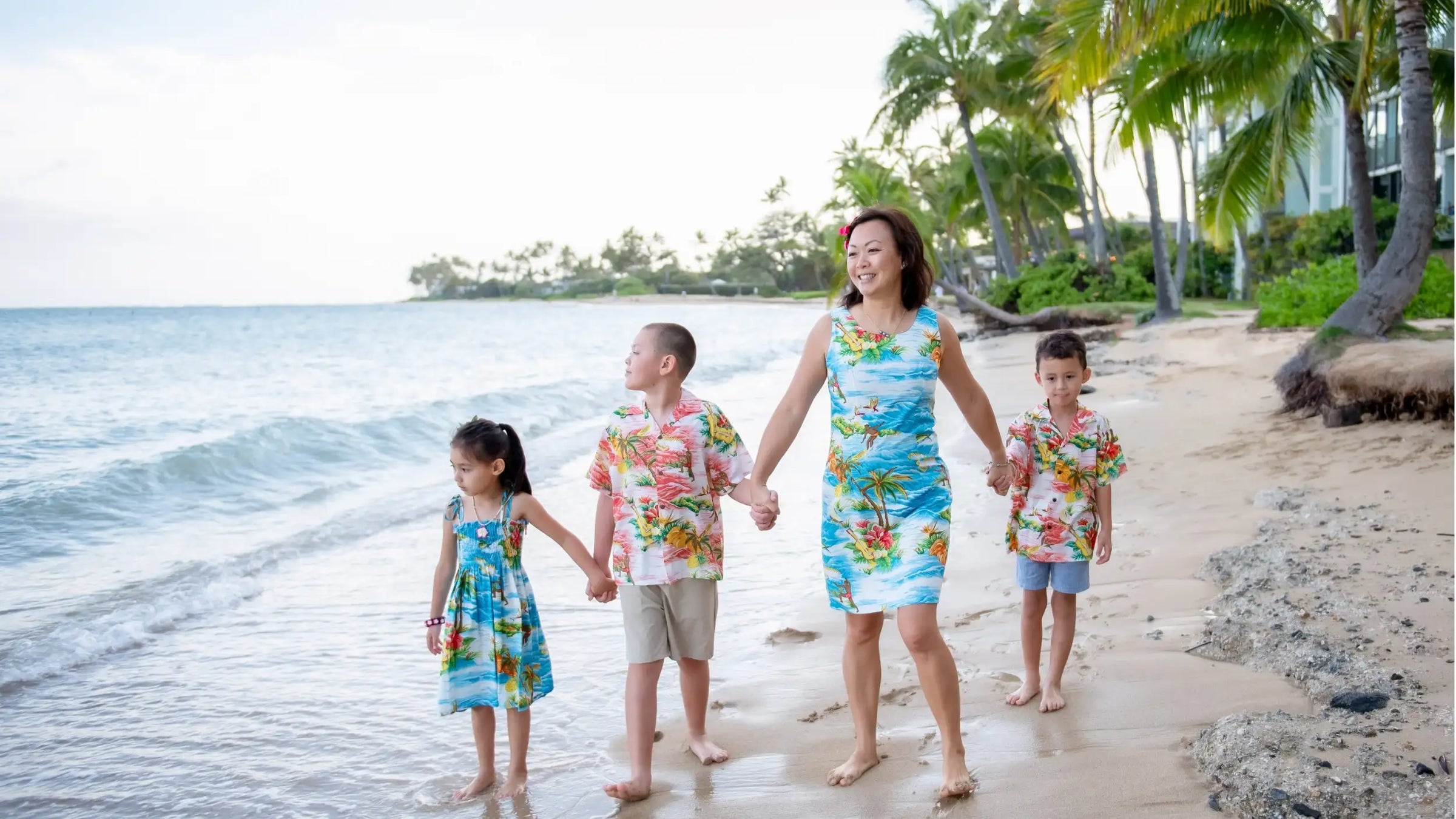 Hawaiian Matching Dresses & Shirts