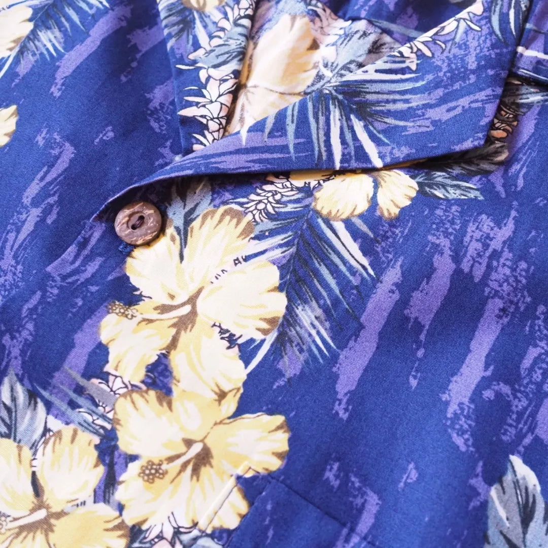 Flourish Purple Hawaiian Cotton Shirt - Made in Hawaii