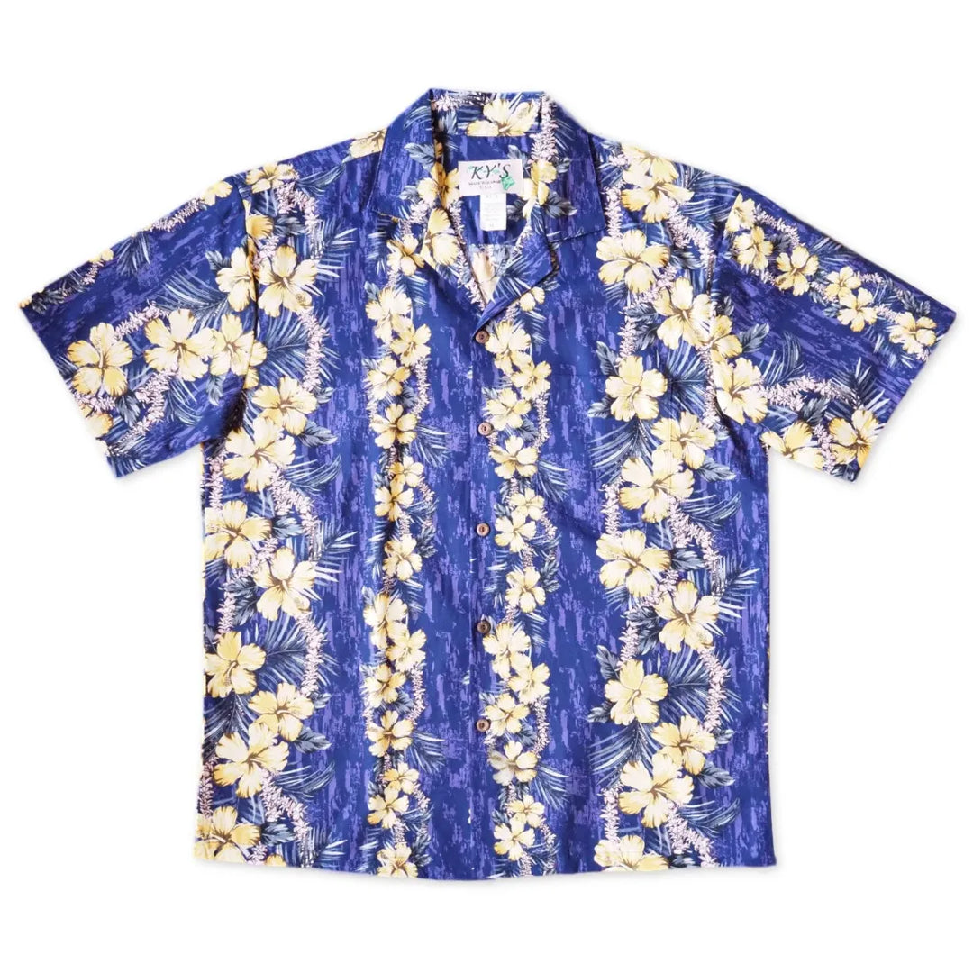 Flourish Purple Hawaiian Cotton Shirt - Made in Hawaii