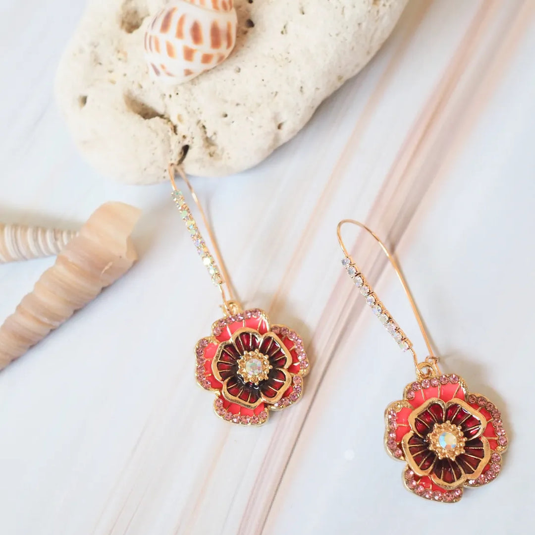 Flower Droplet Earrings - Made in Hawaii