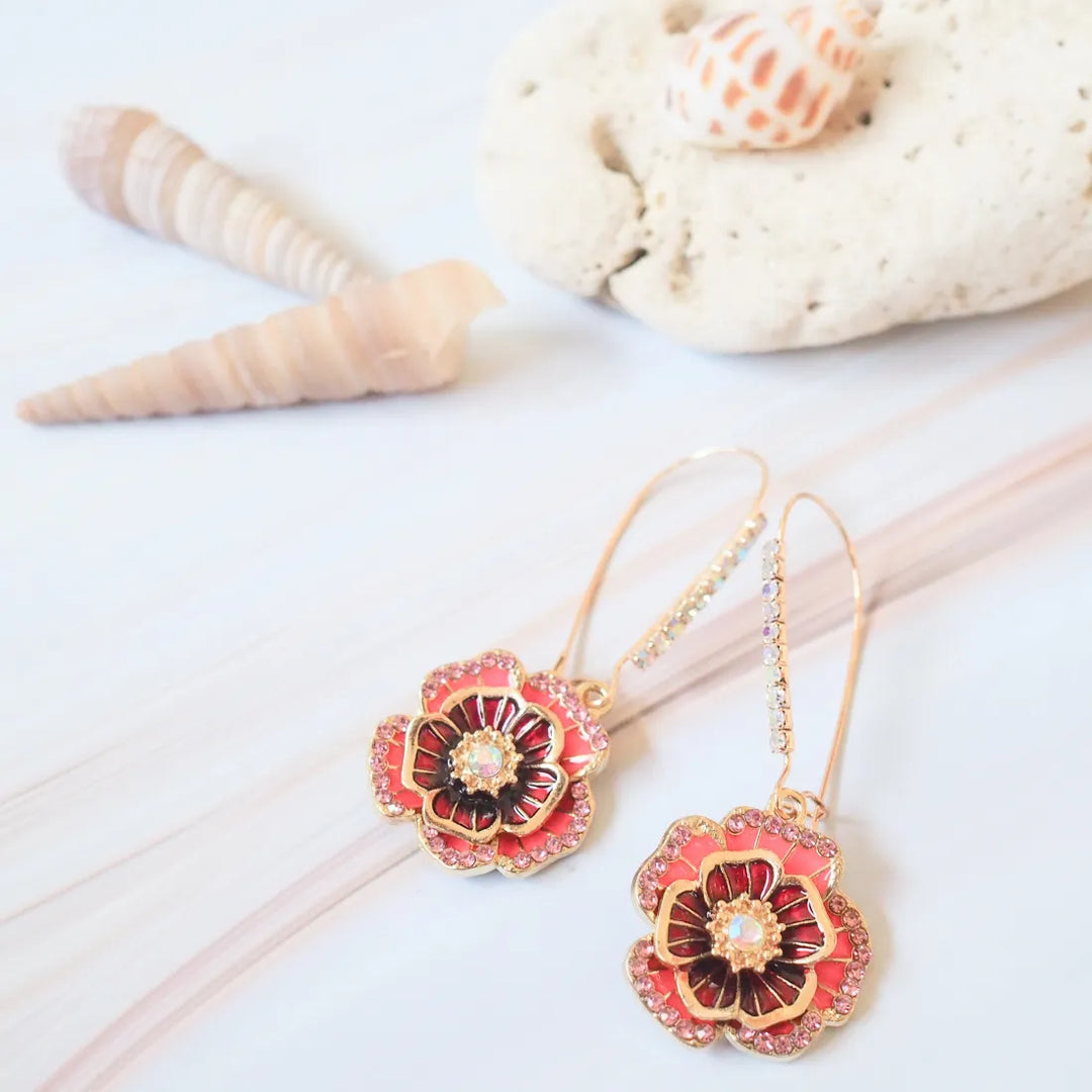 Flower Droplet Earrings - Made in Hawaii