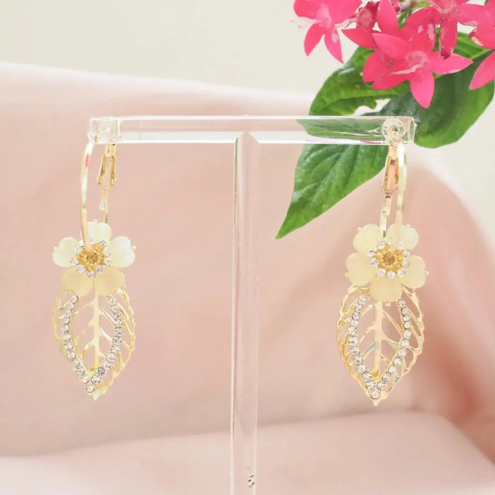 Flower Layers Huggie Hoop Earrings - Made in Hawaii