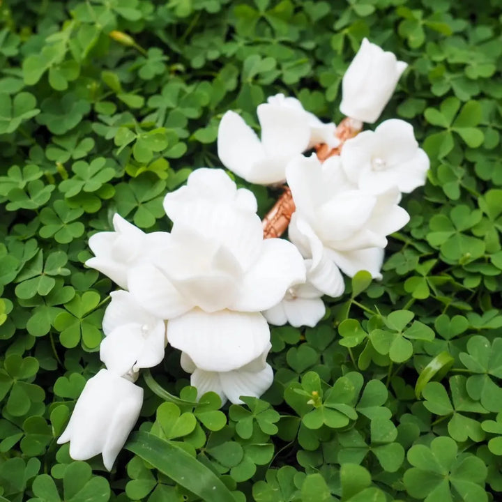 Flower Whisper Porcelain Hair Clip - Made in Hawaii