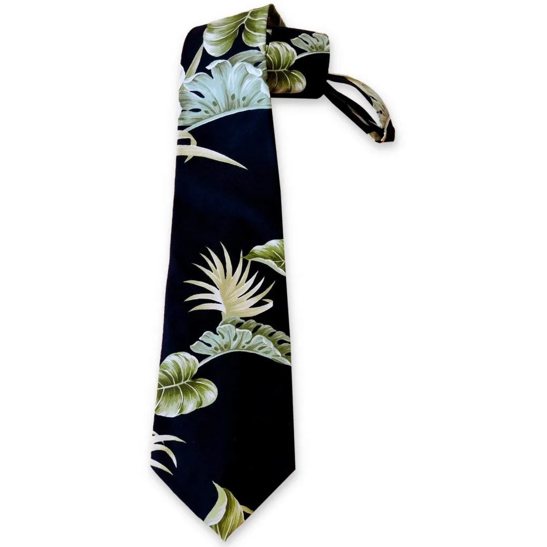 Forest Black Hawaiian Necktie - Made In Hawaii