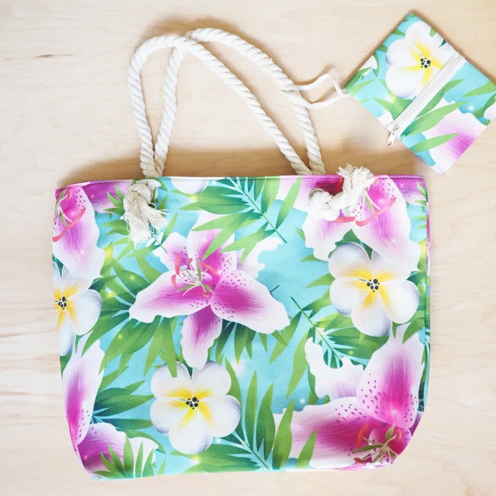 Garden Canvas Tote Bag - Made in Hawaii