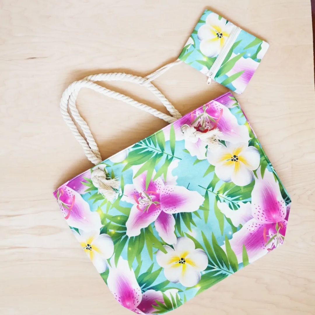 Garden Canvas Tote Bag - Made in Hawaii