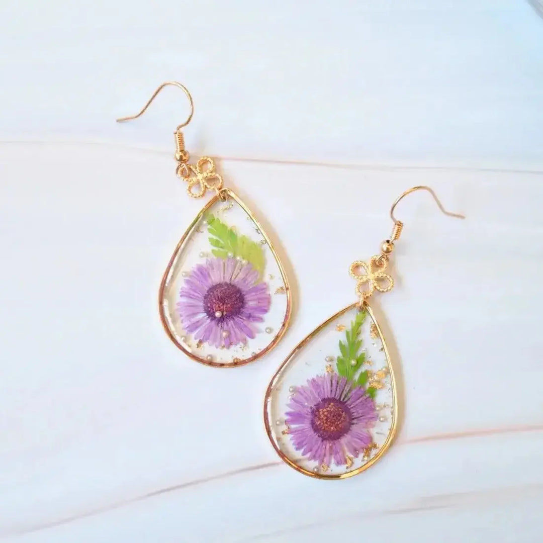 Garden Glimpse Glass Earrings - Made in Hawaii