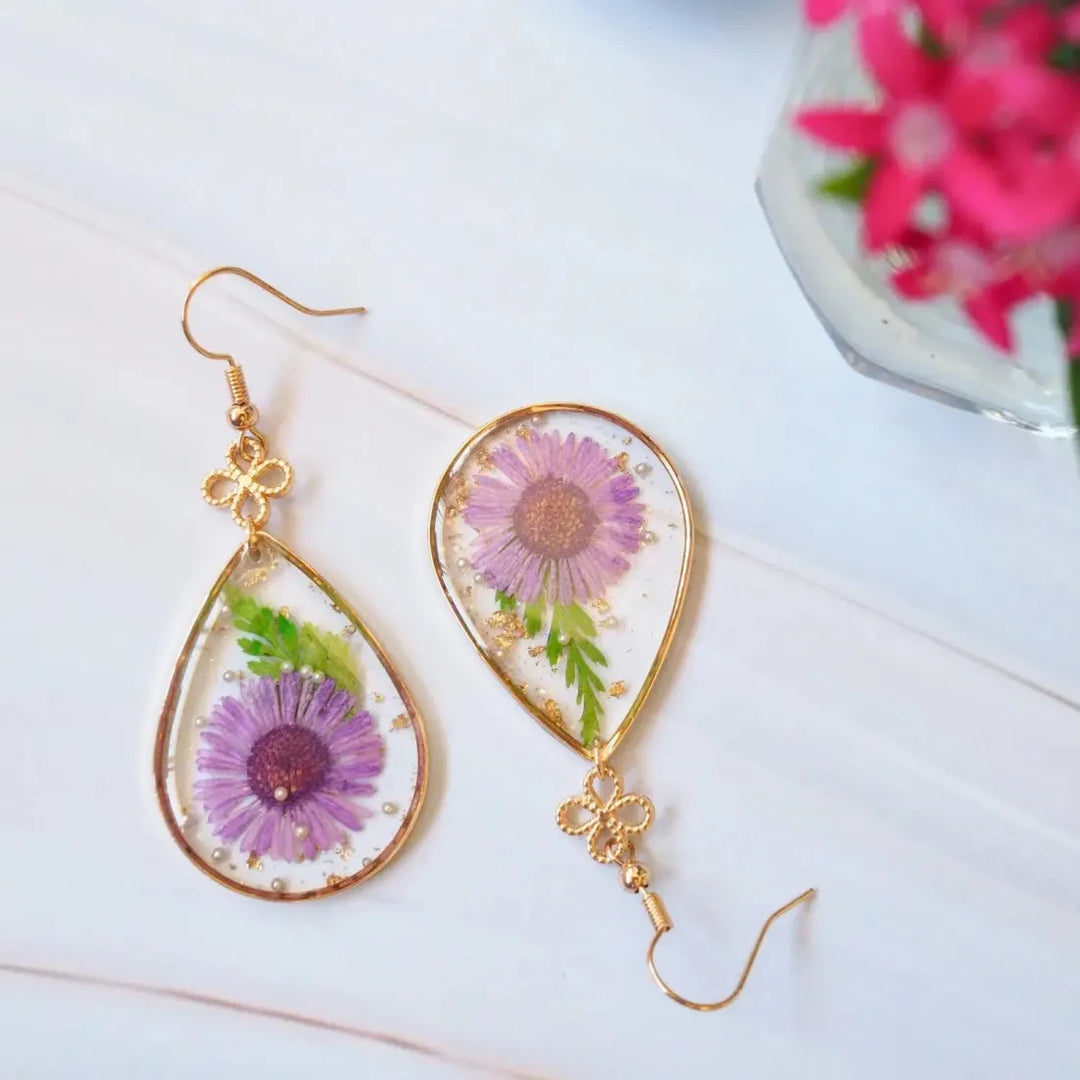 Garden Glimpse Glass Earrings - Made in Hawaii