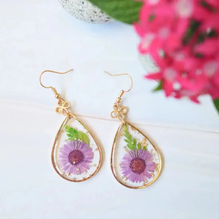 Garden Glimpse Glass Earrings - Made in Hawaii