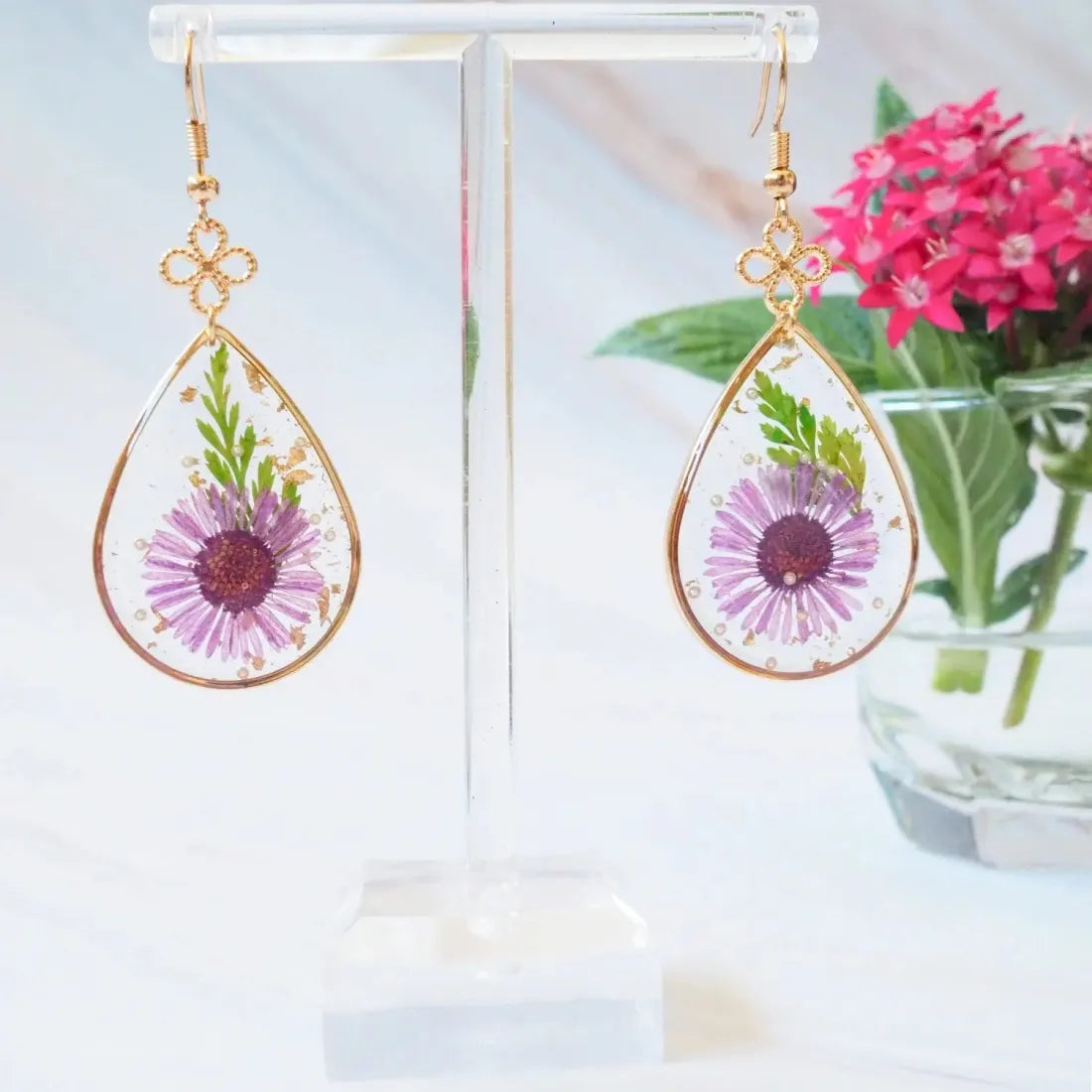 Garden Glimpse Glass Earrings - Made In Hawaii