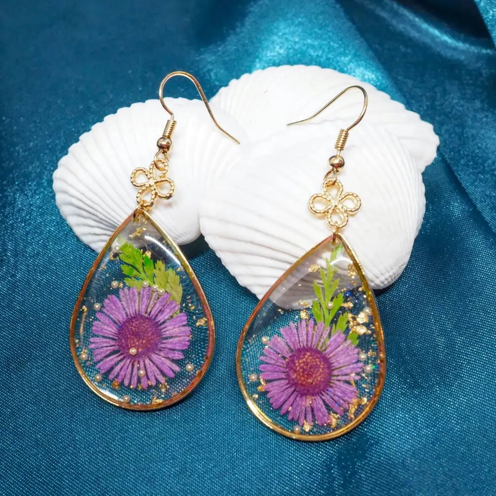 Garden Glimpse Glass Earrings - Made in Hawaii